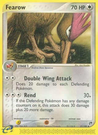 Fearow 37/100 - Sandstorm Reverse Holofoil - Poke-Collect