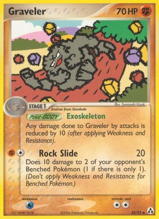 Graveler 34/92 - Legend Maker Reverse Holofoil - Poke-Collect