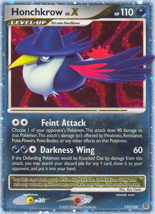 Honchkrow LV.X 132/132 - Secret Wonders Holofoil - Poke-Collect