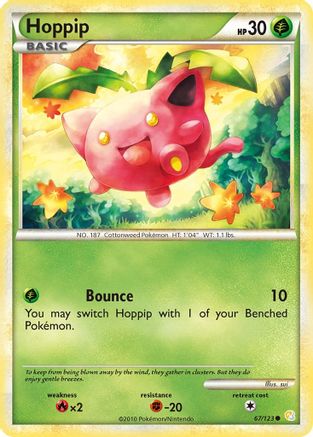 Hoppip 67/123 - HeartGold & SoulSilver Reverse Holofoil - Poke-Collect