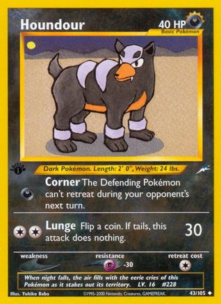 Houndour 43/105 - Neo Destiny 1st Edition - Poke-Collect