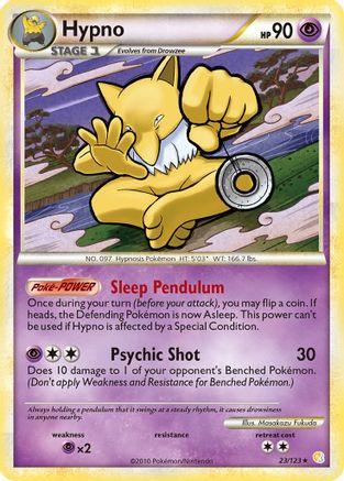 Hypno 23/123 - HeartGold & SoulSilver Reverse Holofoil - Poke-Collect