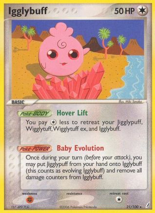 Igglybuff 21/100 - Crystal Guardians Reverse Holofoil - Poke-Collect