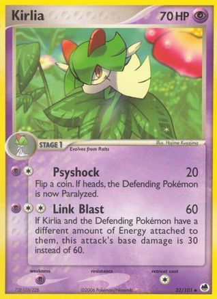 Kirlia 32/101 - Dragon Frontiers Reverse Holofoil - Poke-Collect