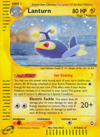 Lanturn H15/147 - Aquapolis Holofoil - Poke-Collect