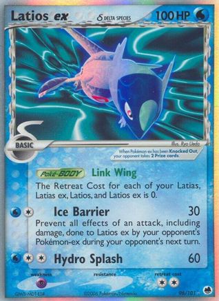 Latios ex (Delta Species) 96/101 - Dragon Frontiers Holofoil Latios ex (Delta Species) 96/101 - Dragon Frontiers Holofoil