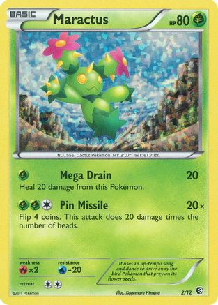Maractus 2/12 - McDonalds Collection 2011 Holofoil - Poke-Collect