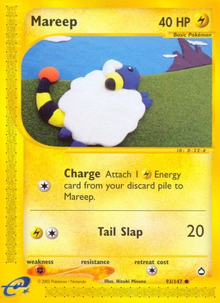 Mareep 93/147 - Aquapolis Reverse Holofoil - Poke-Collect