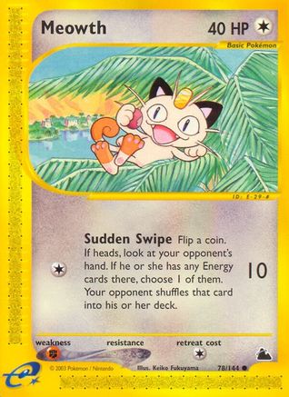 Meowth 78/144 - Skyridge - Poke-Collect
