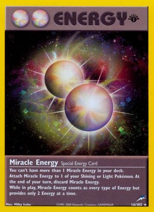 Miracle Energy 16/105 - Neo Destiny 1st Edition Holofoil - Poke-Collect