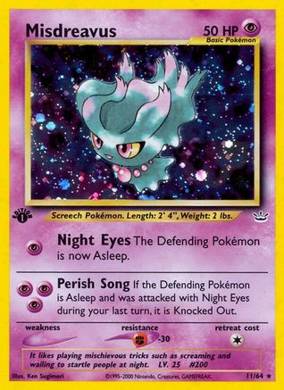 Misdreavus 11/64 - Neo Revelation 1st Edition Holofoil - Poke-Collect