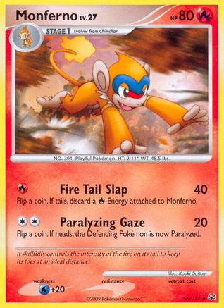 Monferno 56/127 - Platinum Reverse Holofoil - Poke-Collect