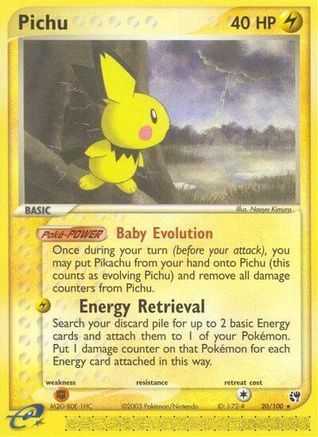 Pichu 20/100 - Sandstorm Reverse Holofoil - Poke-Collect