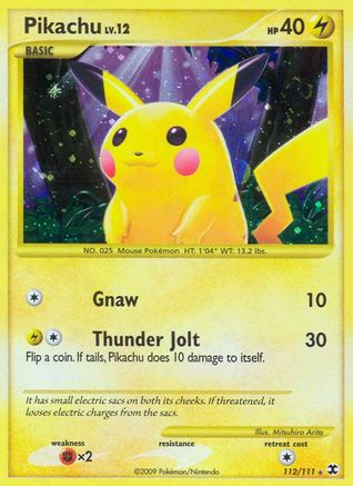 Pikachu 112/111 - Rising Rivals Holofoil - Poke-Collect