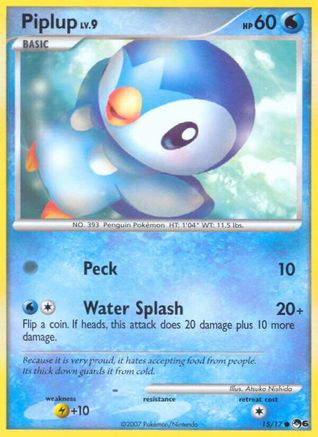 Piplup 15/17 - POP Series 6 Holofoil - Poke-Collect