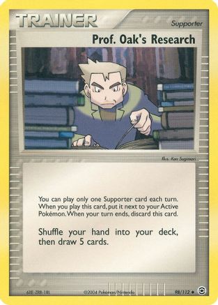 Prof. Oak's Research 98/112 - FireRed & LeafGreen Reverse Holofoil - Poke-Collect