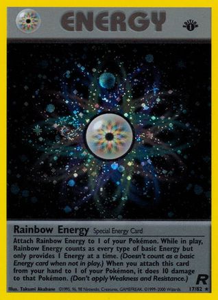 Rainbow Energy 17/82 - Team Rocket 1st Edition Holofoil - Poke-Collect