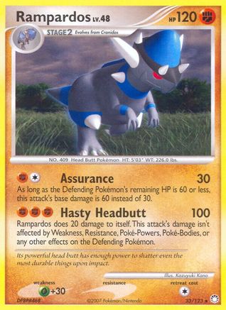 Rampardos 33/123 - Mysterious Treasures Reverse Holofoil - Poke-Collect