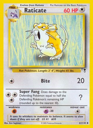 Raticate 61/110 - Legendary Collection Reverse Holofoil - Poke-Collect