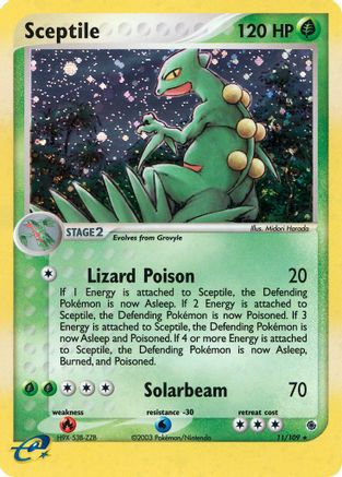 Sceptile 11/109 - Ruby & Sapphire Reverse Holofoil - Poke-Collect