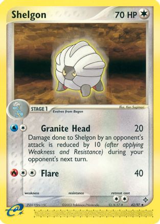 Shelgon 42/97 - Dragon Reverse Holofoil - Poke-Collect