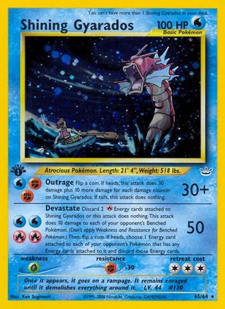 Shining Gyarados 65/64 - Neo Revelation 1st Edition Holofoil Shining Gyarados 65/64 - Neo Revelation 1st Edition Holofoil