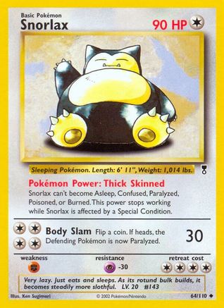 Snorlax 64/110 - Legendary Collection Reverse Holofoil - Poke-Collect
