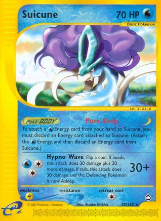 Suicune 37/147 - Aquapolis Reverse Holofoil - Poke-Collect