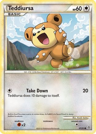 Teddiursa 65/95 - HSUnleashed Reverse Holofoil - Poke-Collect
