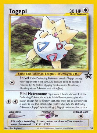 Togepi 30/53 - Wizards Black Star Promos - Poke-Collect