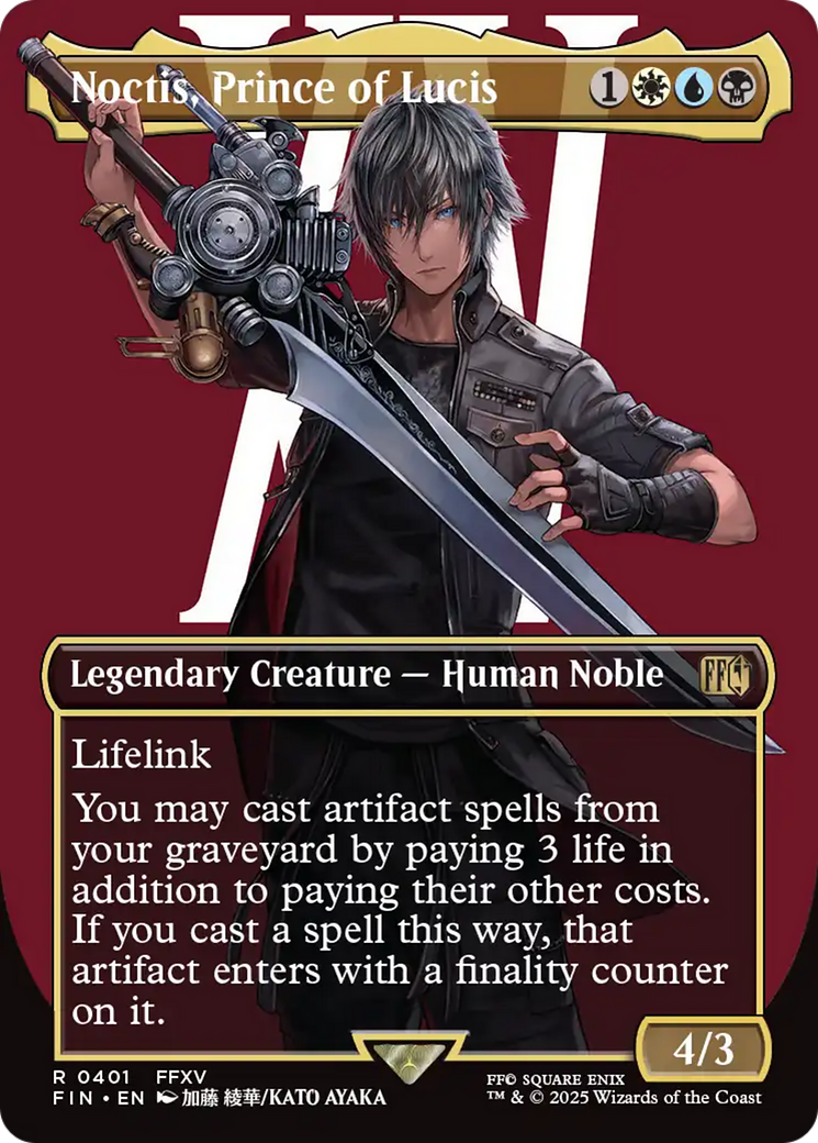 Noctis, Prince of Lucis (FIN-401) - FINAL FANTASY (Borderless) Foil - Poke-Collect