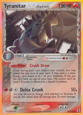 Tyranitar δ 16/113 - Delta Species Reverse Holofoil - Poke-Collect