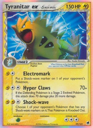 Tyranitar ex ฮด 99/101 - Dragon Frontiers Holofoil - Poke-Collect
