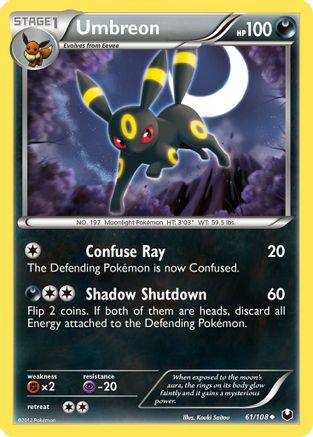 Umbreon 61/108 - Dark Explorers Reverse Holofoil - Poke-Collect