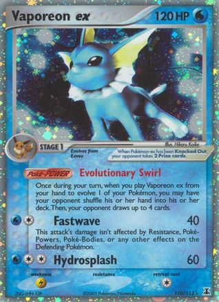 Vaporeon ex 110/113 - Delta Species Holofoil - Poke-Collect