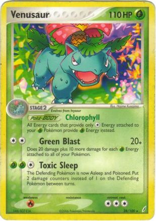 Venusaur 28/100 - Crystal Guardians Reverse Holofoil - Poke-Collect