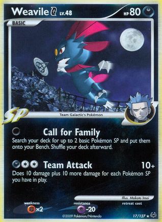 Weavile G 17/127 - Platinum Reverse Holofoil - Poke-Collect
