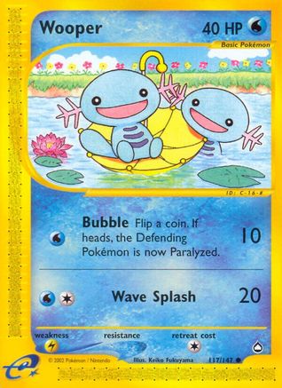 Wooper 117/147 - Aquapolis Reverse Holofoil - Poke-Collect