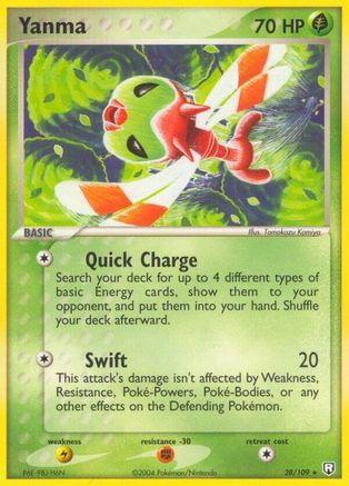Yanma 28/109 - Team Rocket Returns Reverse Holofoil - Poke-Collect
