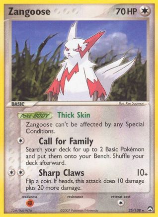 Zangoose 25/108 - Power Keepers Reverse Holofoil - Poke-Collect