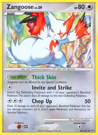 Zangoose 66/127 - Platinum Reverse Holofoil - Poke-Collect