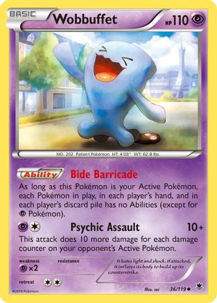 Wobbuffet 36/119 - Phantom Forces Reverse Holofoil - Poke-Collect