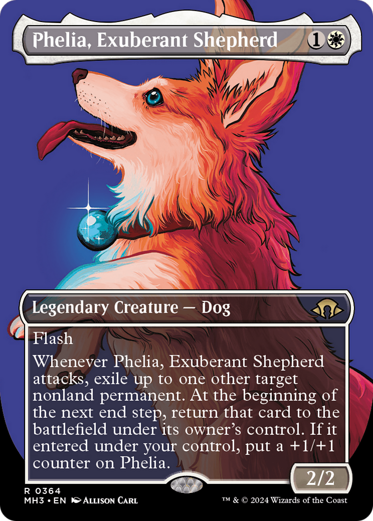 Phelia, Exuberant Shepherd (Borderless) (MH3-364) - Modern Horizons 3 (Borderless) Foil