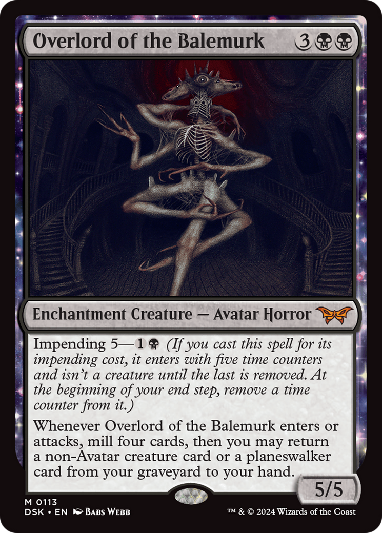 Overlord of the Balemurk (DSK-113) - Duskmourn: House of Horror: (enchantment) - Poke-Collect