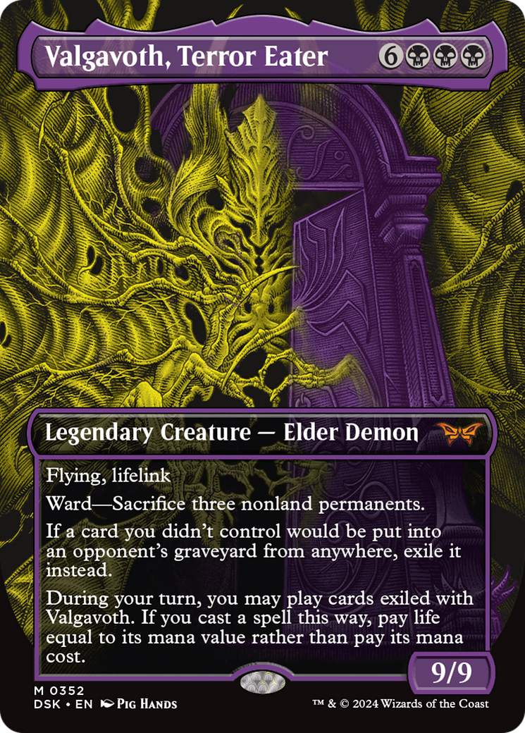 Valgavoth, Terror Eater (DSK-352) - Duskmourn: House of Horror (Borderless) Foil - Poke-Collect