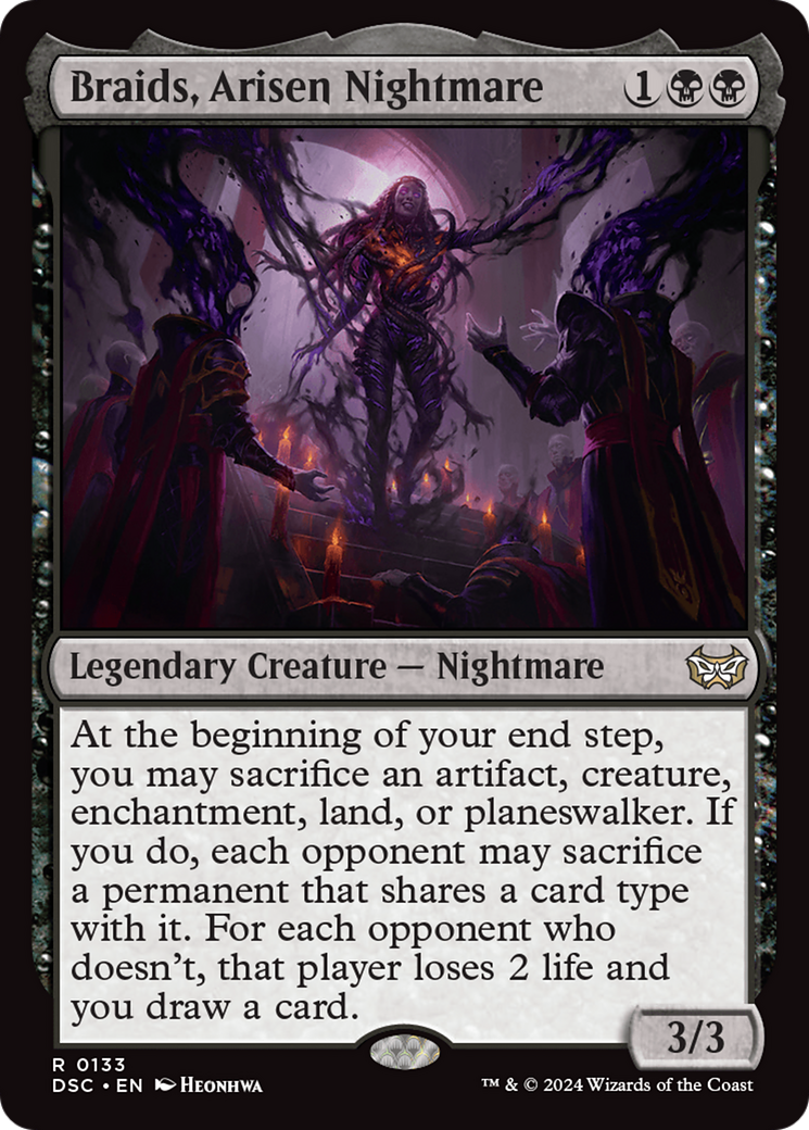 Braids, Arisen Nightmare (DSC-133) - Duskmourn: House of Horror Commander - Poke-Collect