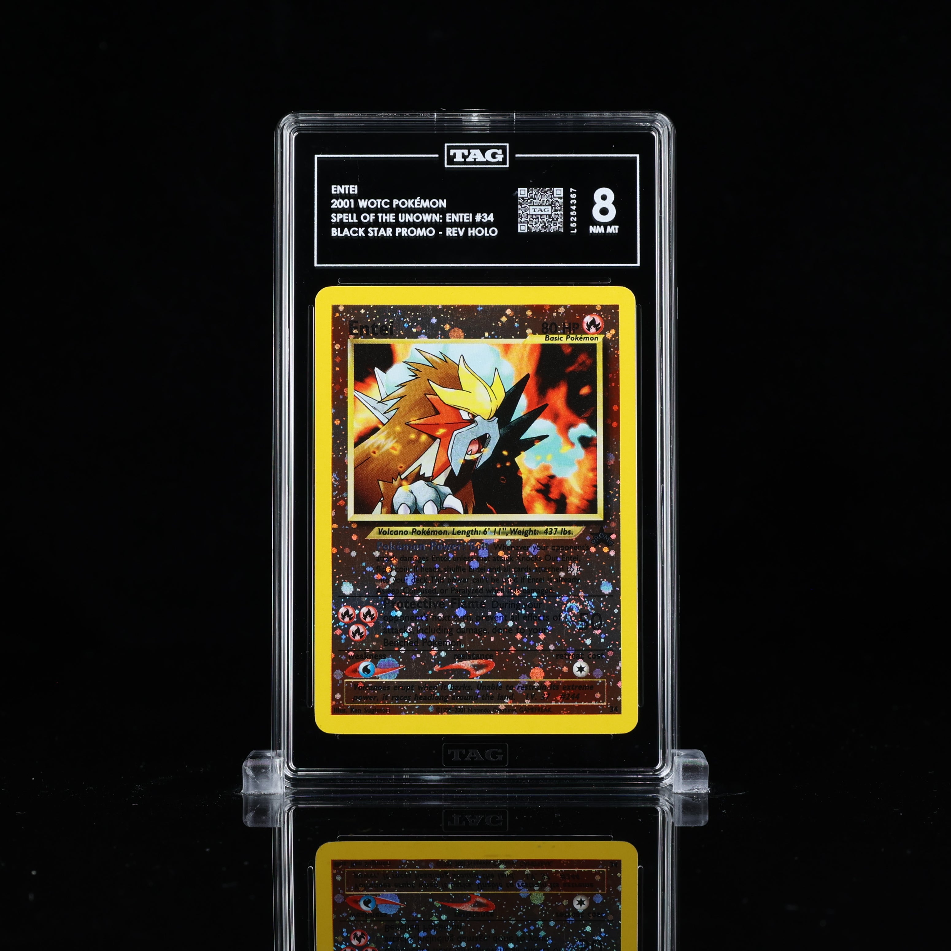 entei pokemon card promo Entei WOTC Promo #34 TAG 8
