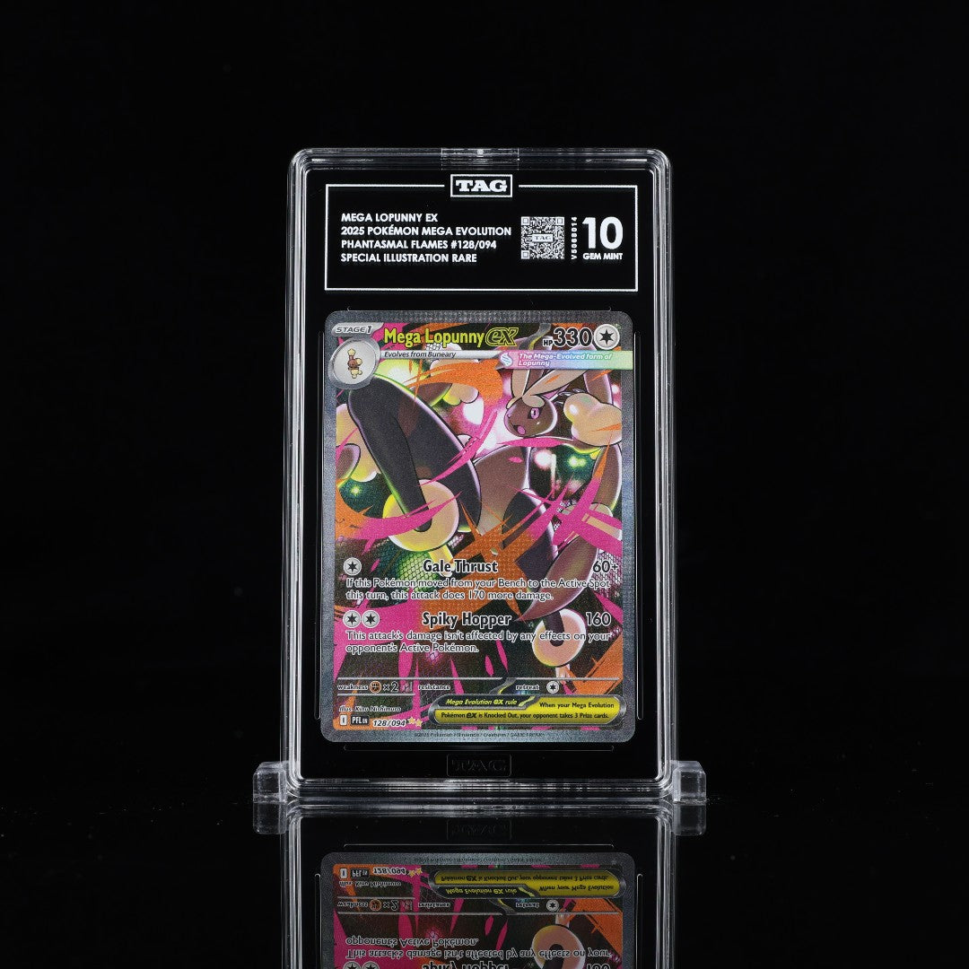 pokemon mega lopunny card Mega Lopunny ex SIR Phantasmal Flames #128 TAG 10