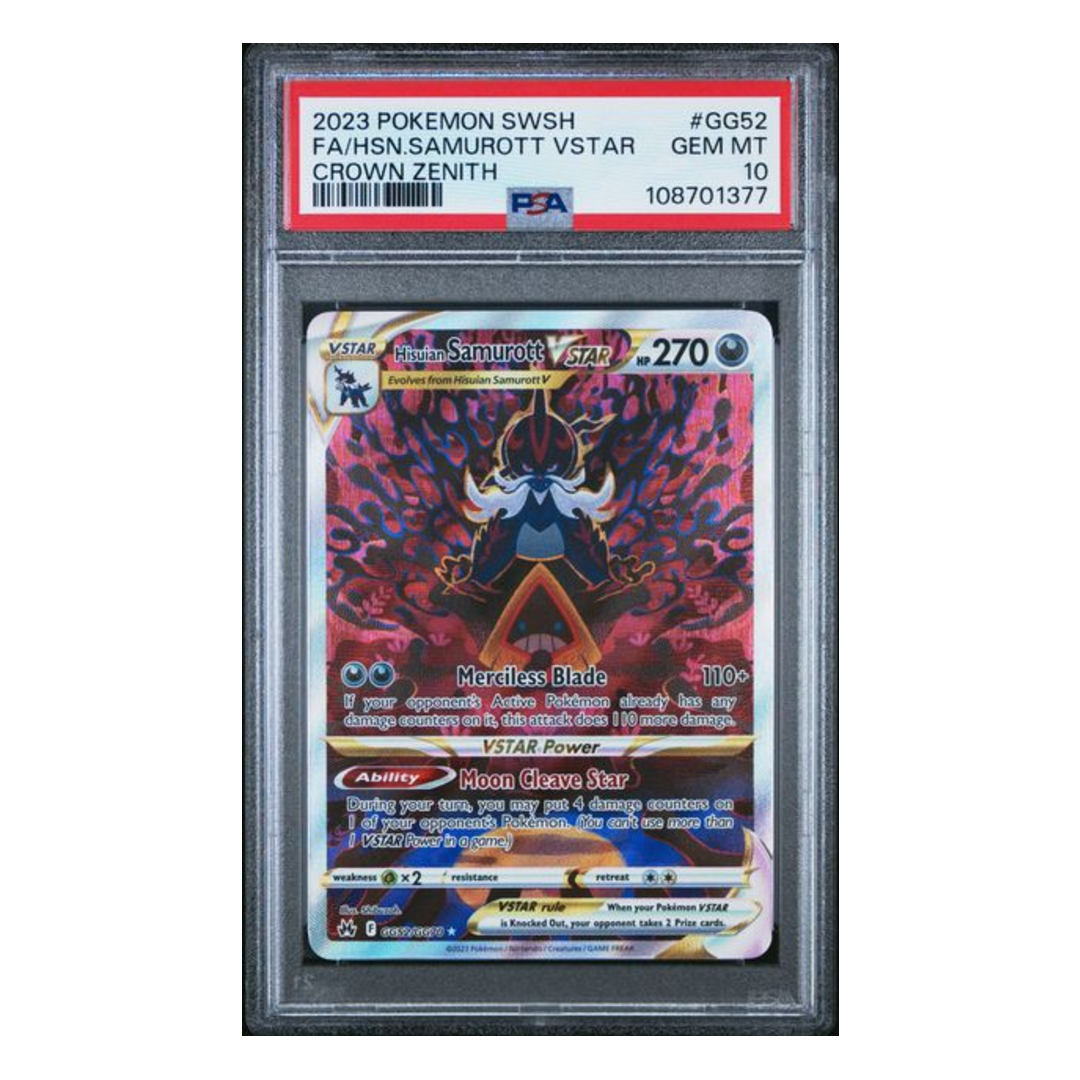hisuian samurott vstar pokemon card Hisuian Samurott VSTAR Crown Zenith #GG52 PSA 10