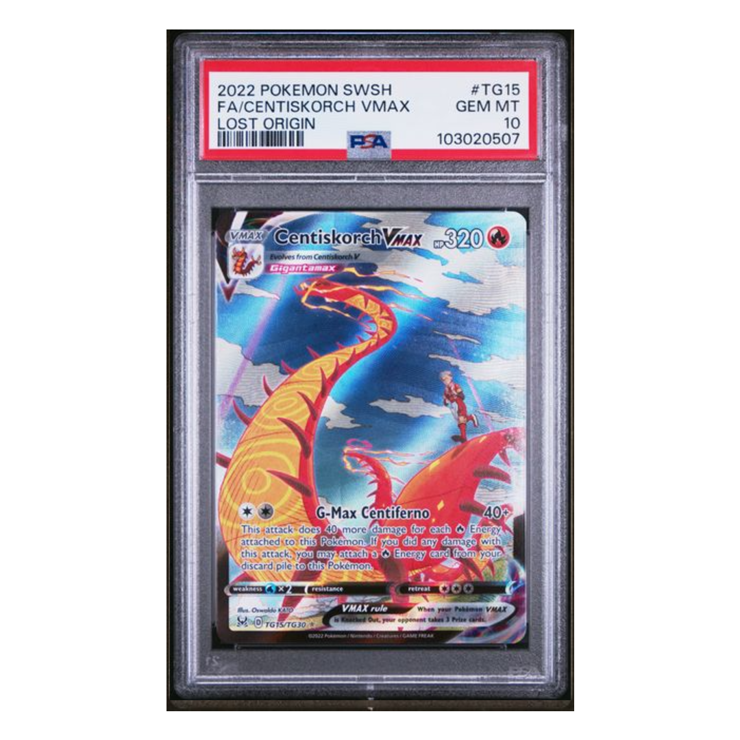 g max centiferno pokemon card value Centiskorch Vmax Trainer Gallery Lost Origin #TG15 PSA 10